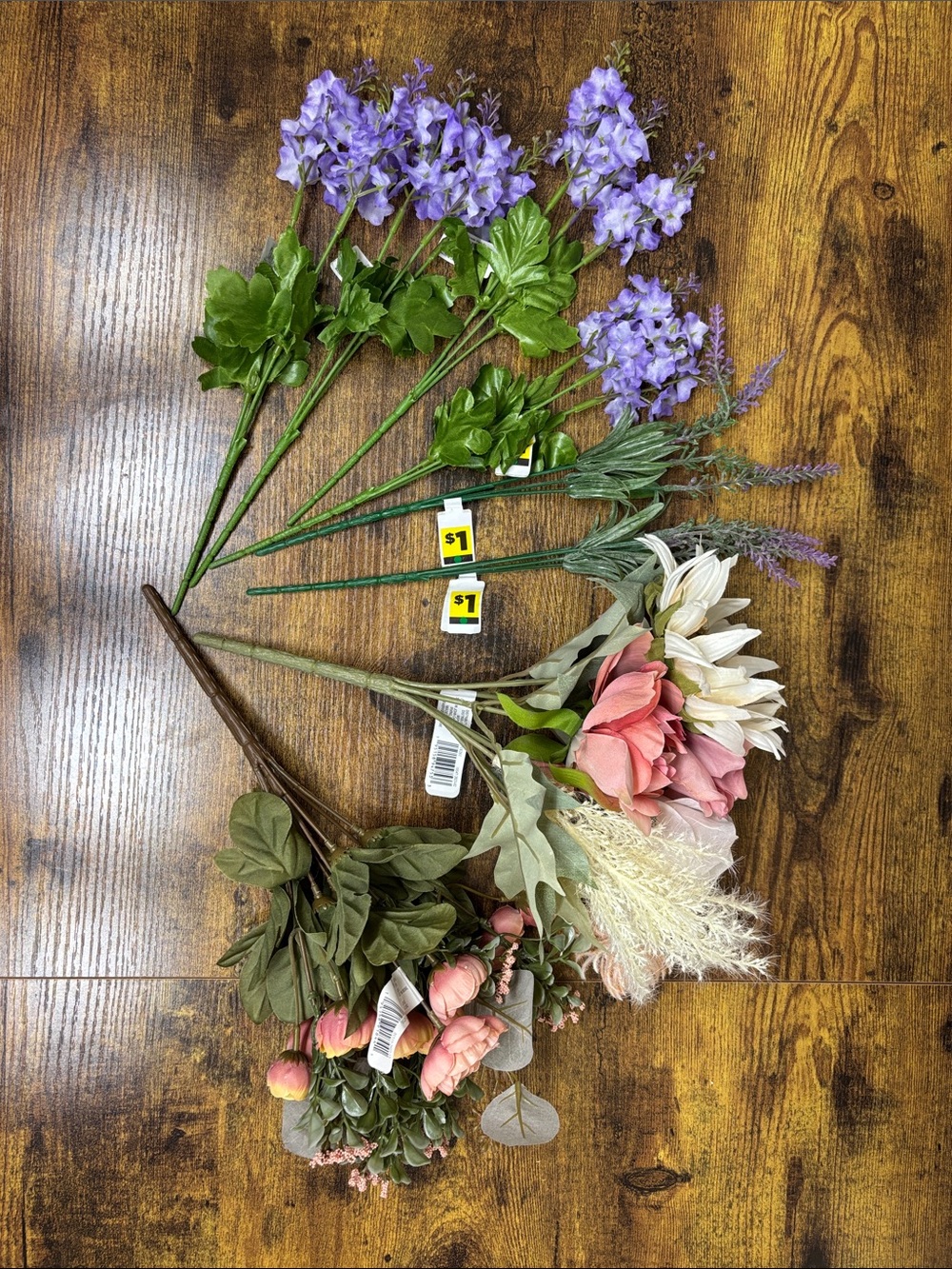 Ashland Faux Floral Stems in Lavender, Pink & Green